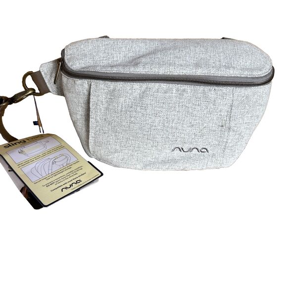 Nuna Stroller Sling Shoulder Bag  8 Compartments Color Curated Gray NEW - Picture 2 of 11